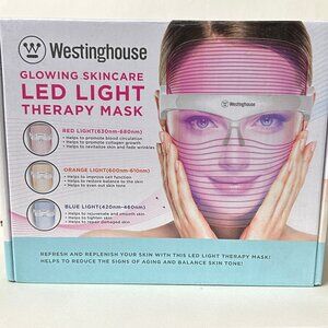 Westinghouse Glowing LED Light Skincare Therapy Mask, Red/Orange/Blue Light
